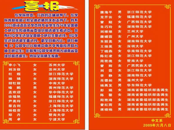 谁有邵阳学院中文系往届新闻学大一新生上学期